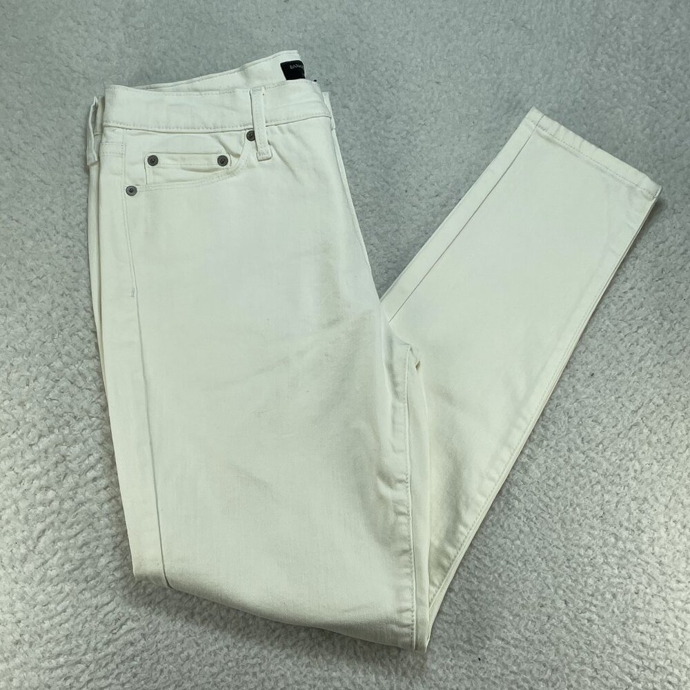 Banana Republic Sculpt Skinny Leg Womens Size 10 White Denim Jeans 30x28
